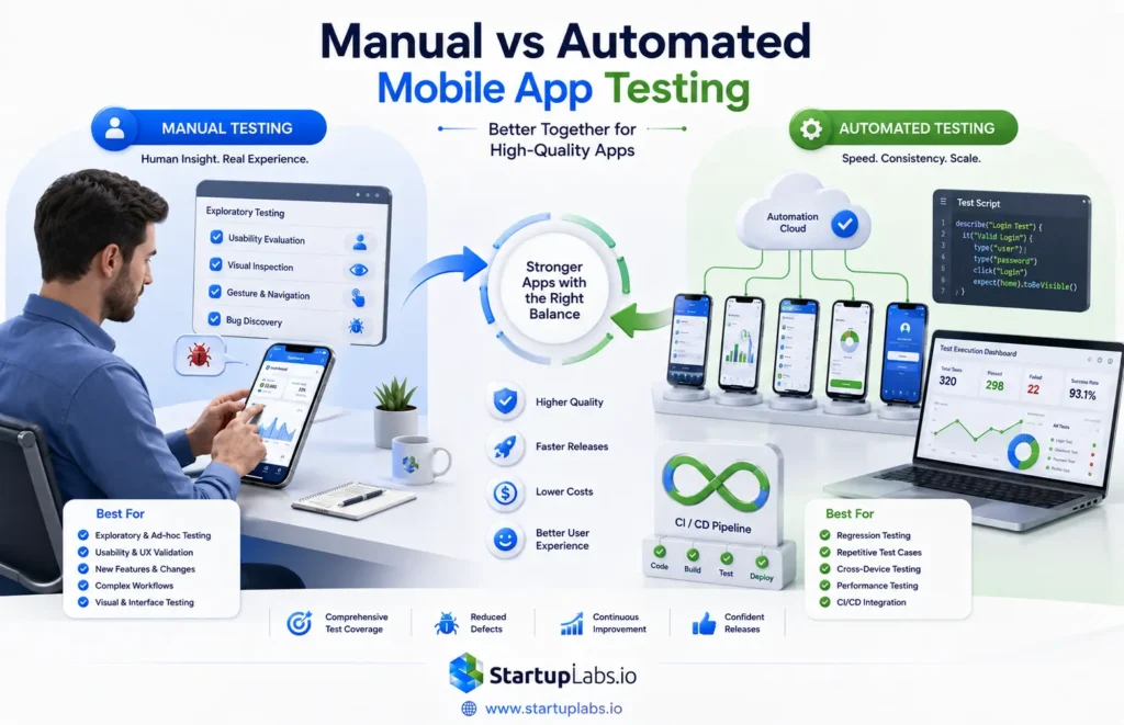 Manual Mobile App Testing vs Automated Mobile App Testing